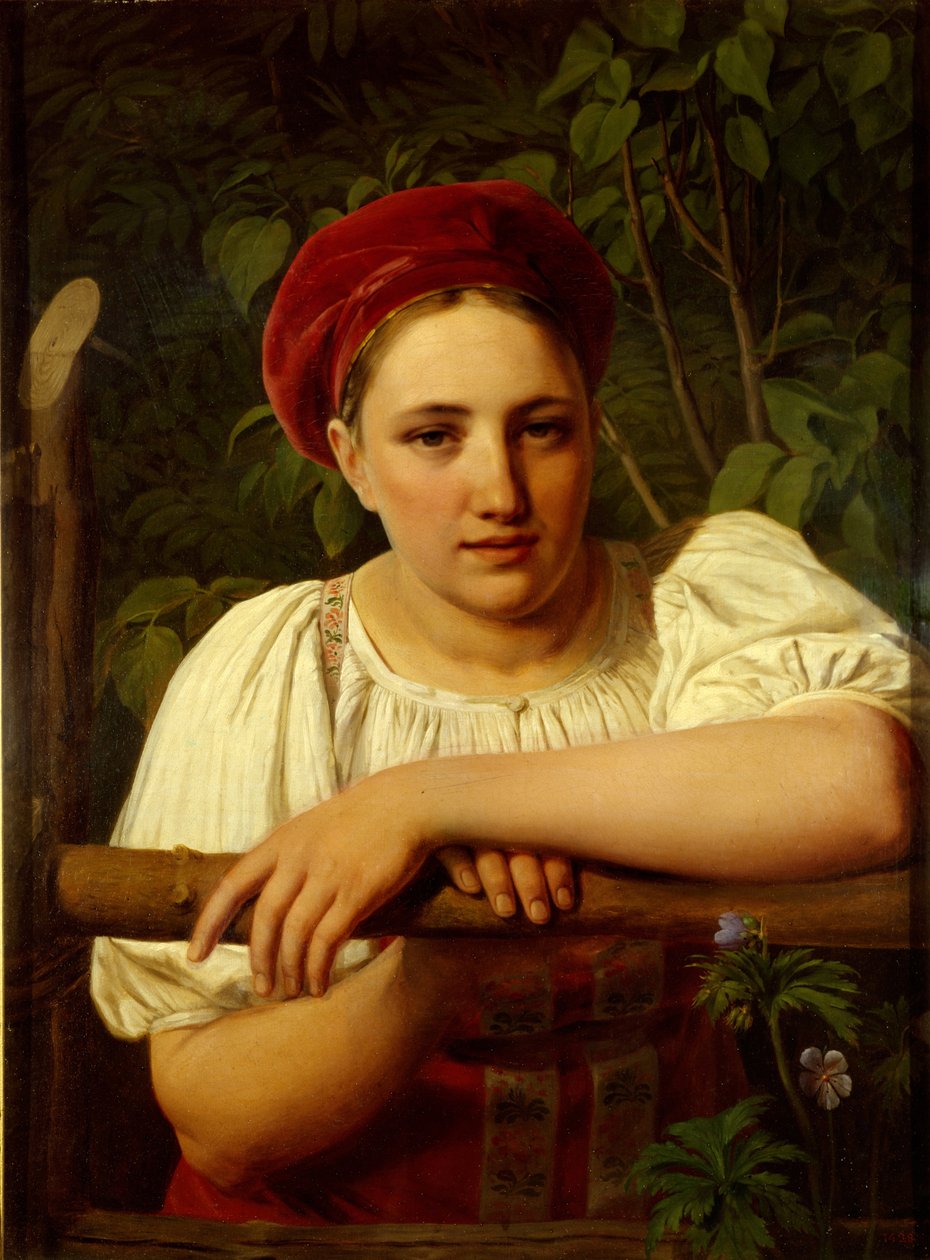 Uma camponesa da região de Tver, 1840 de Aleksei Gavrilovich Venetsianov