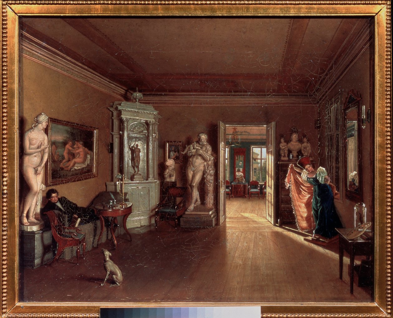 O estúdio do artista Alexei (Alexis) Venetsianov (1780-1847) em São Petersburgo - State Tretyako de Aleksei Gavrilovich Venetsianov