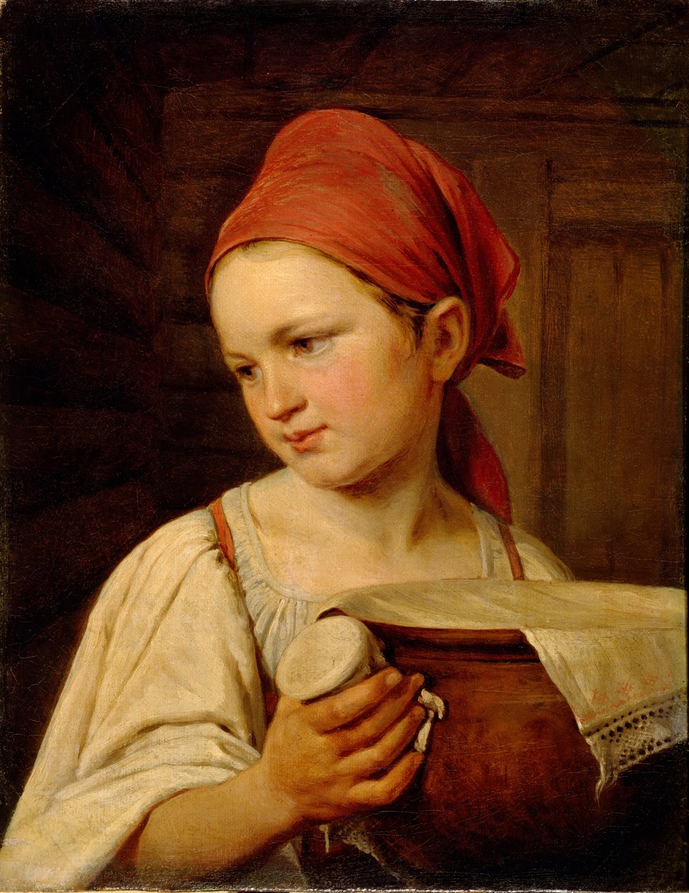 Milkgirl, 1820 de Aleksei Gavrilovich Venetsianov