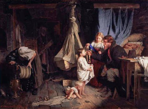 Retorno da cidade, 1870 de Aleksei Ivanovich Korzukhin