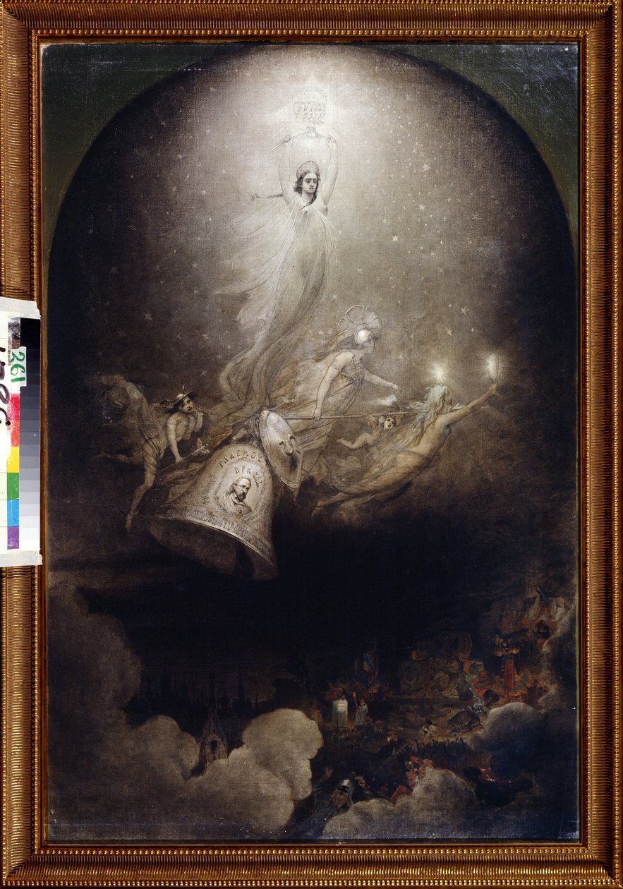 "Pintura de Alexei Petrovich Bogolyubov (Bogoliubov ou Bogoliubov) (1824-1896) 1860 Museu Literário Central do Estado, Moscovo de Aleksei Petrovich Bogolyubov