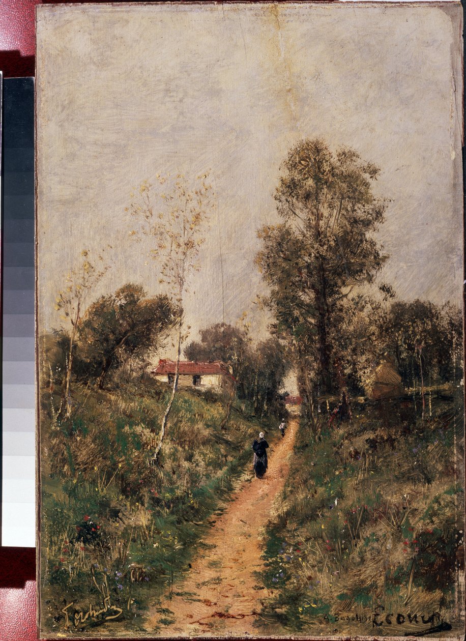 "Le sentier". Ecouen" Peinture d