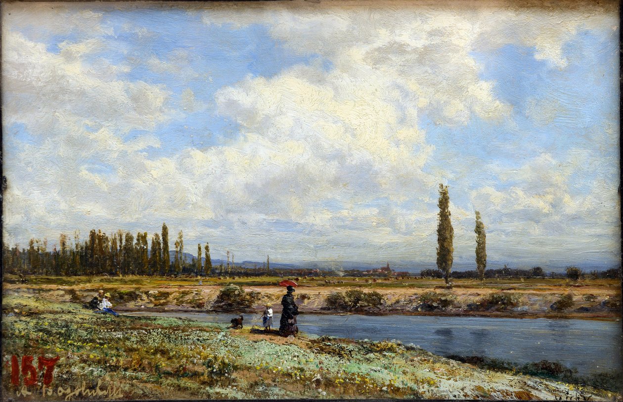 Vichy. Bancos. Meio-dia par Alexei Petrovich Bogolyubov (Bogoliubov ou Bogolioubov) (1824-1896) de Aleksei Petrovich Bogolyubov