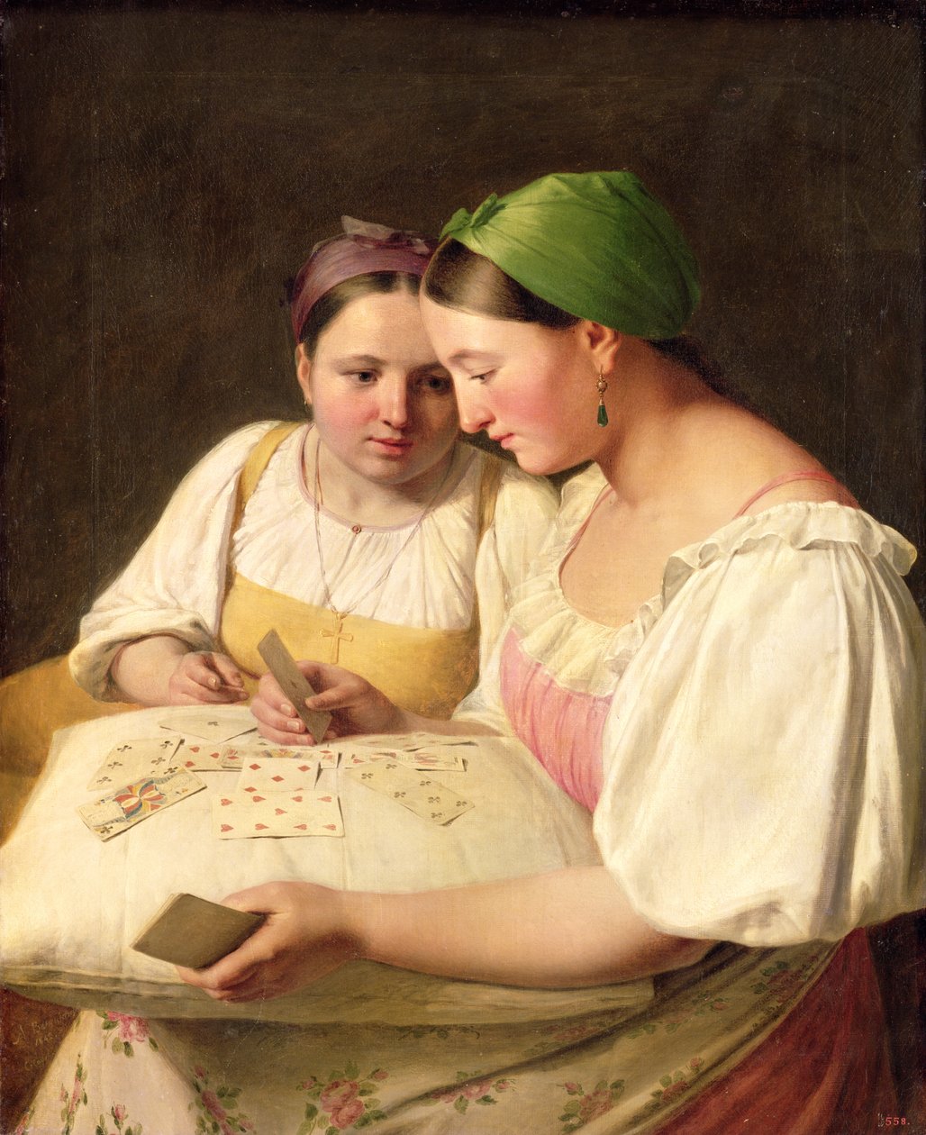 Cartomancia, 1842 de Aleksei Gavrilovich Venetsianov