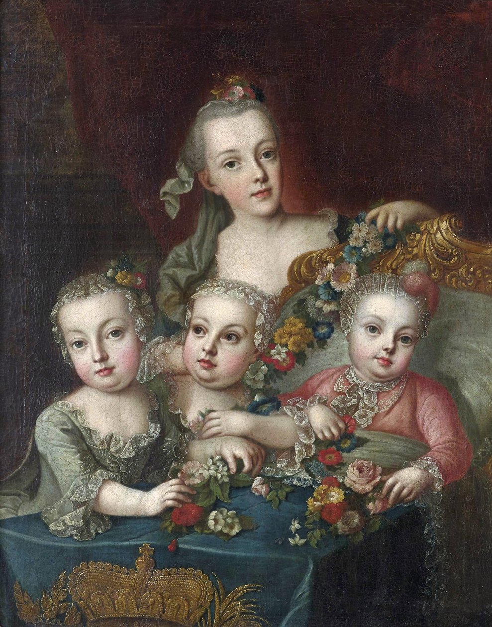 Retrato dos filhos da imperatriz austríaca Maria Teresa de Aleksey Antropov