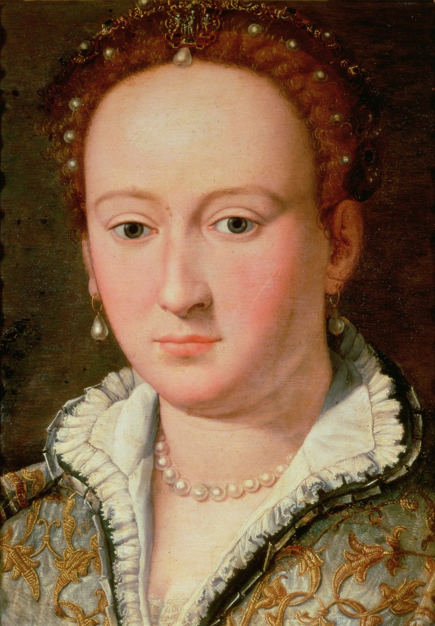Retrato de Bianca Cappello, c.1580 (óleo sobre cobre) de Alessandro Allori