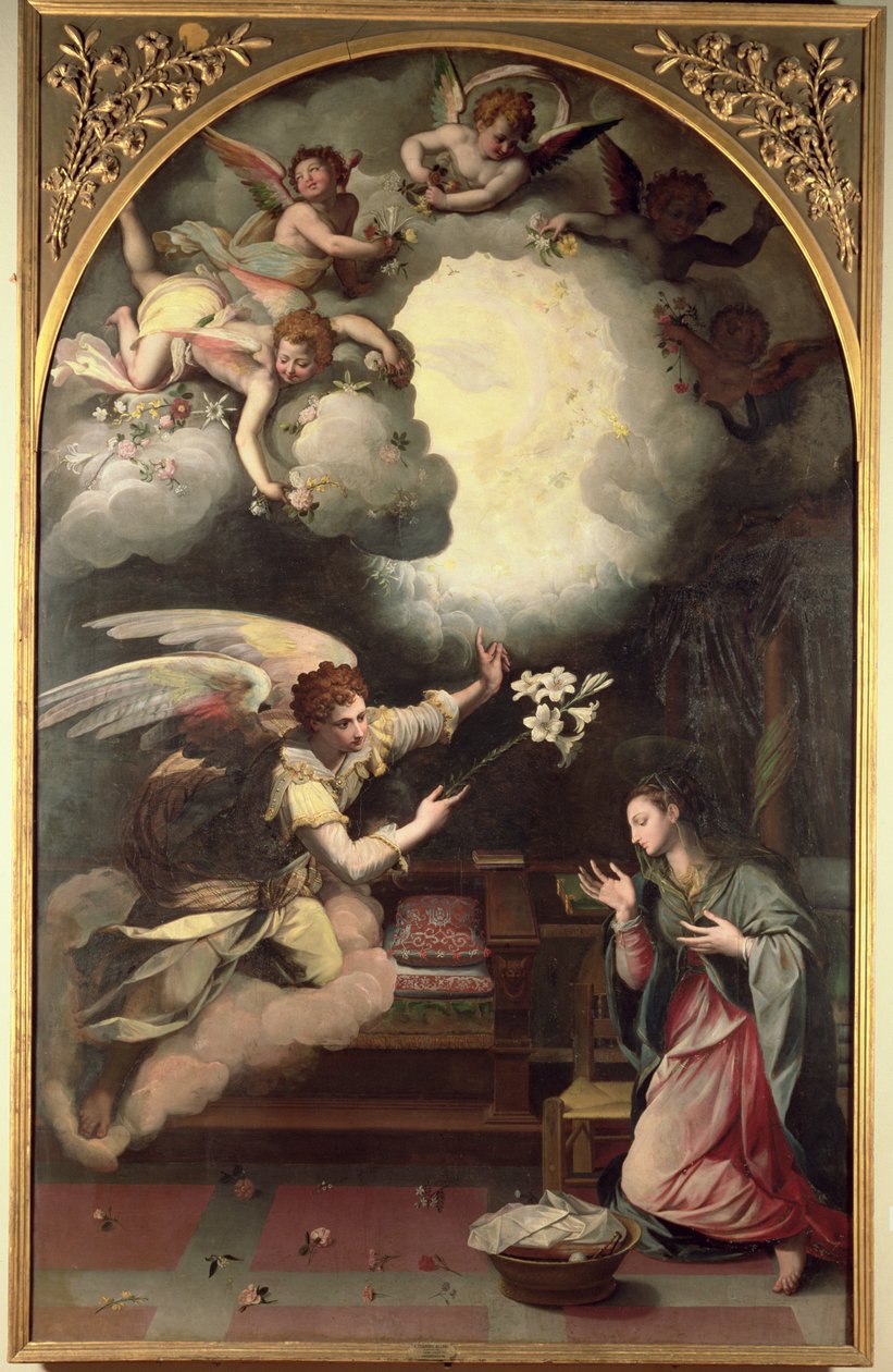 A Anunciação, 1579 de Alessandro Allori