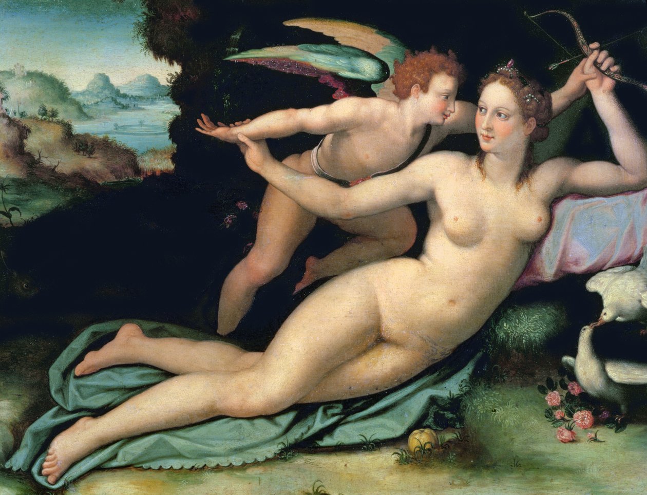 Vênus e Cupido de Alessandro Allori