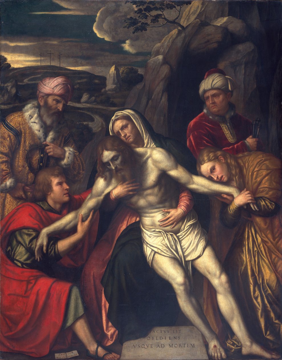 O Entombment, 1554 de Alessandro Bonvicino Moretto