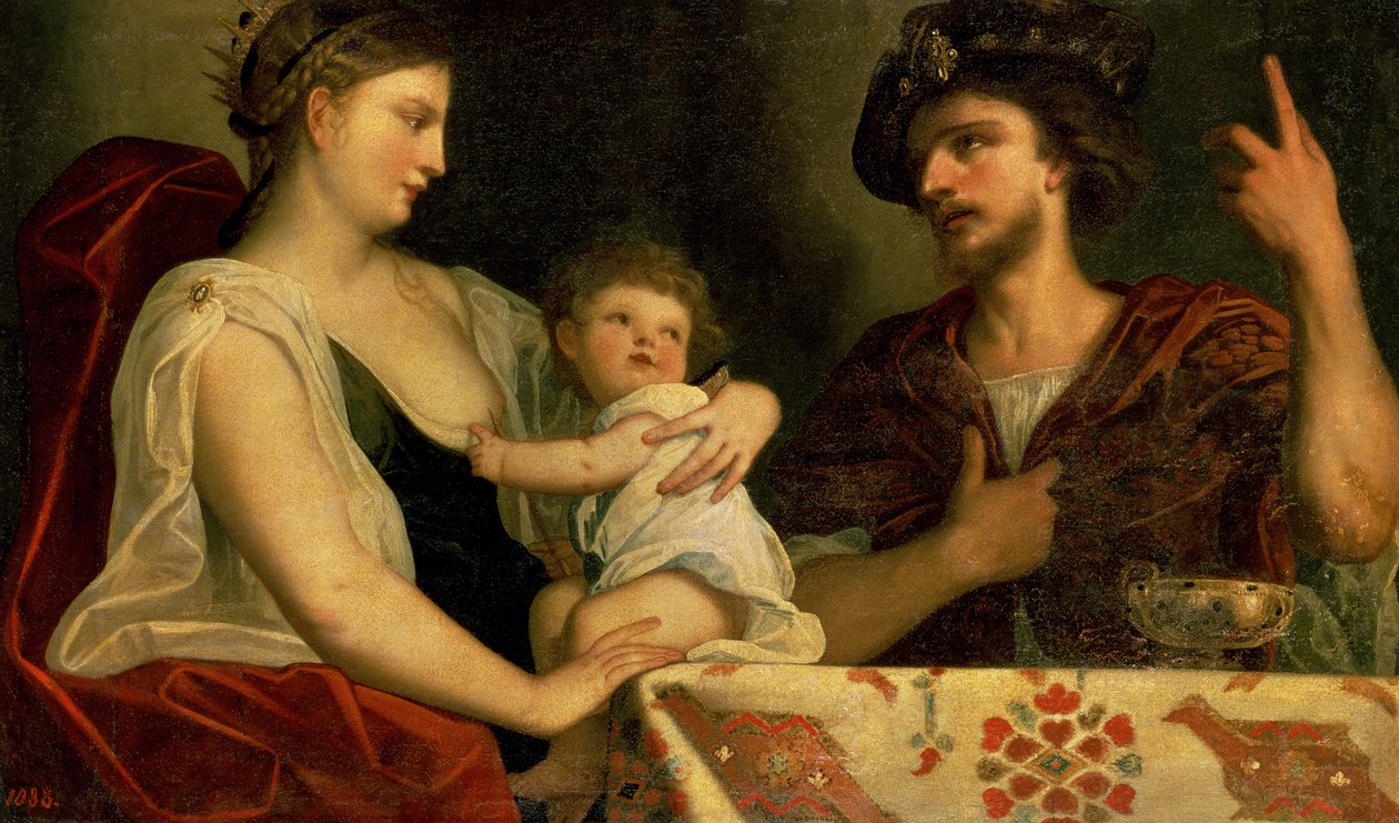 Eumenes (c.362-316 aC) e Roxana (dc310 aC) de Alessandro Padovanino