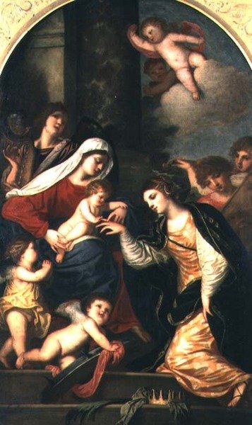 O Místico Casamento de Santa Catarina de Alessandro Varotari