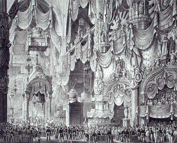 Coroação de Fernão I (1793-1875) na Catedral de Milão de Alessandro (after) Sanquirico