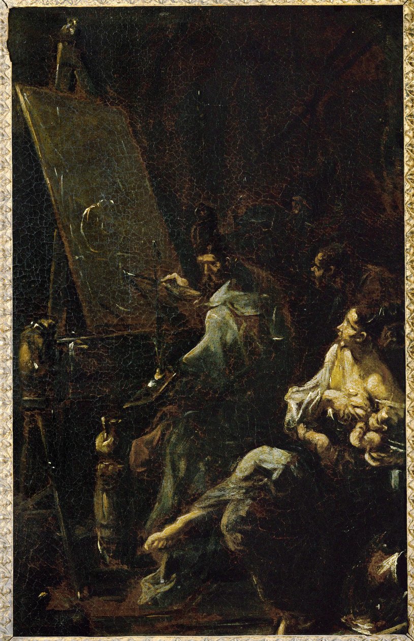O atelier de um pintor ... de Alessandro (style of) Magnasco