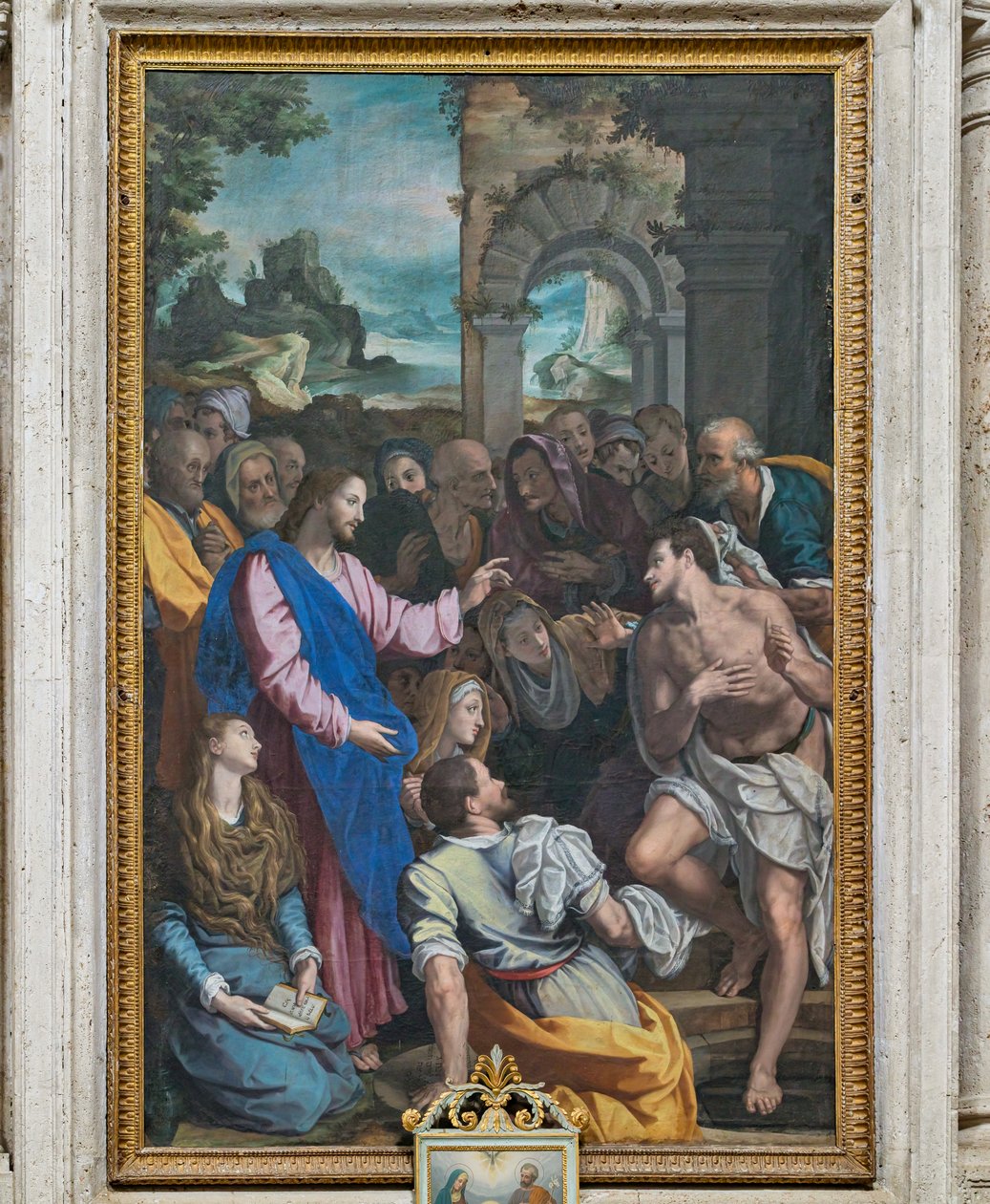 A ressurreição de Lázaro de Alessandro (workshop of) Allori