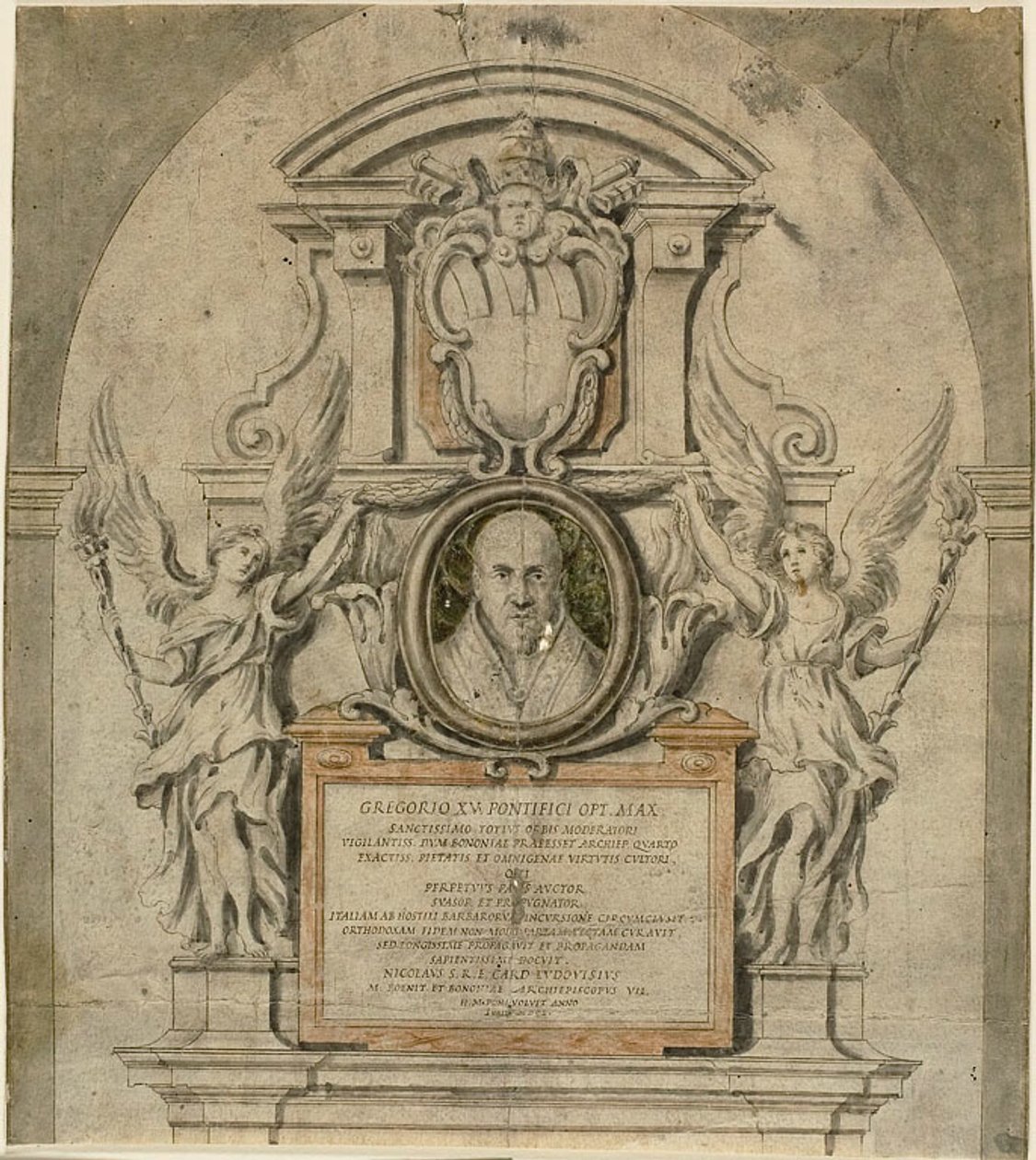 Projeto de um monumento ao Papa Gregório XV de Alessandro Algardi