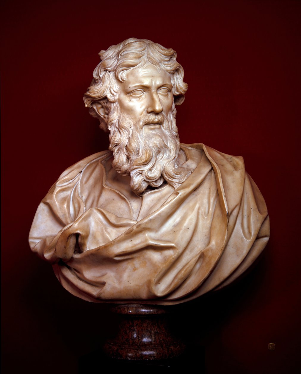 Bustos em mármore de São Pedro e São Paulo de Alessandro Algardi