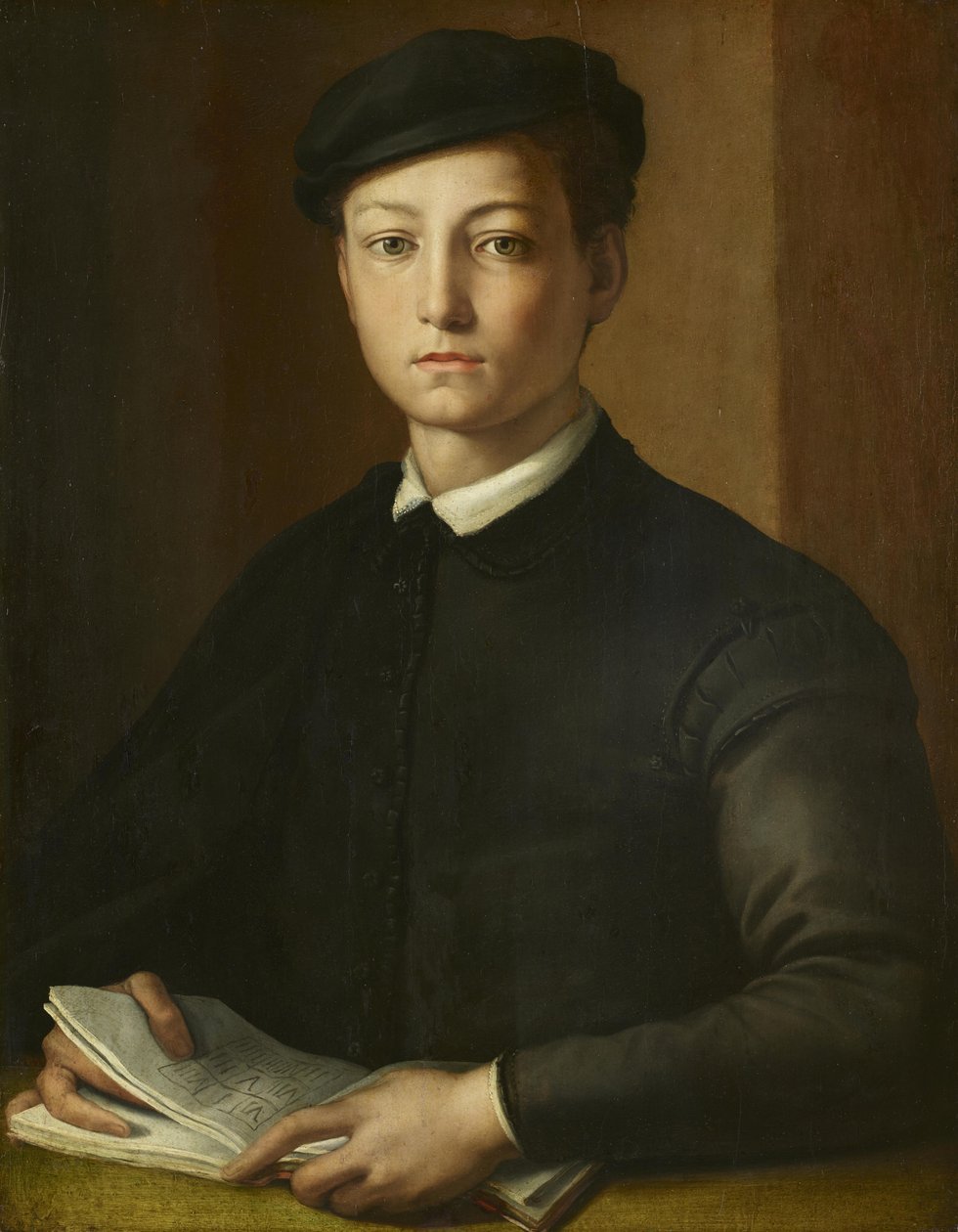 Retrato de um jovem de Alessandro Allori