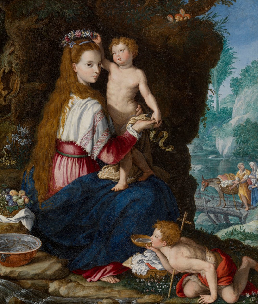 Madona com o Menino e São João Batista de Alessandro Allori