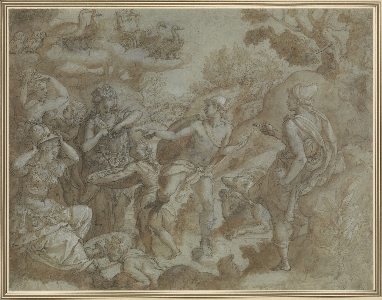 O Julgamento de Paris, 1583. de Alessandro Allori