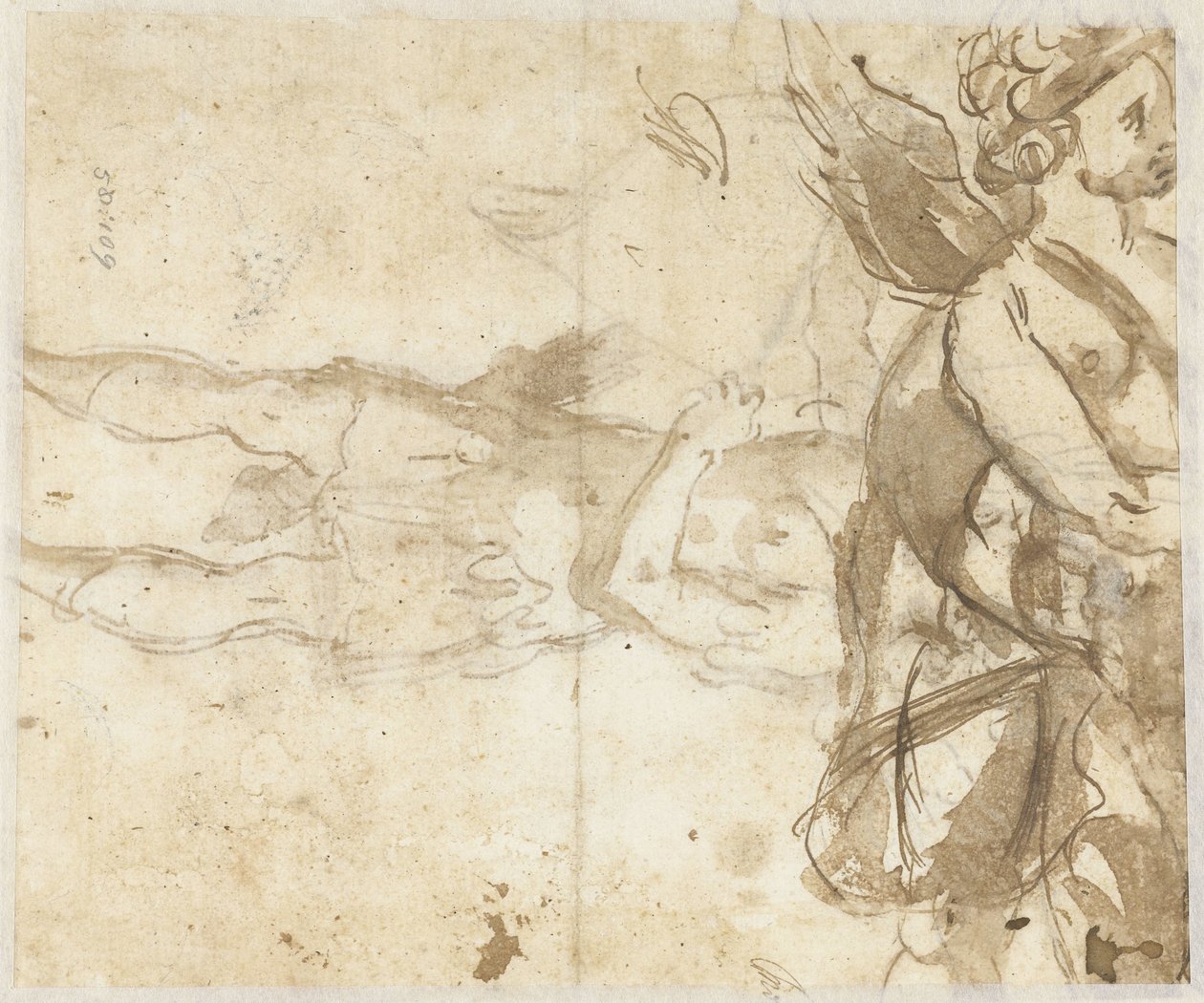 Amor em pé, com arco de Alessandro Casolani (attributed to)