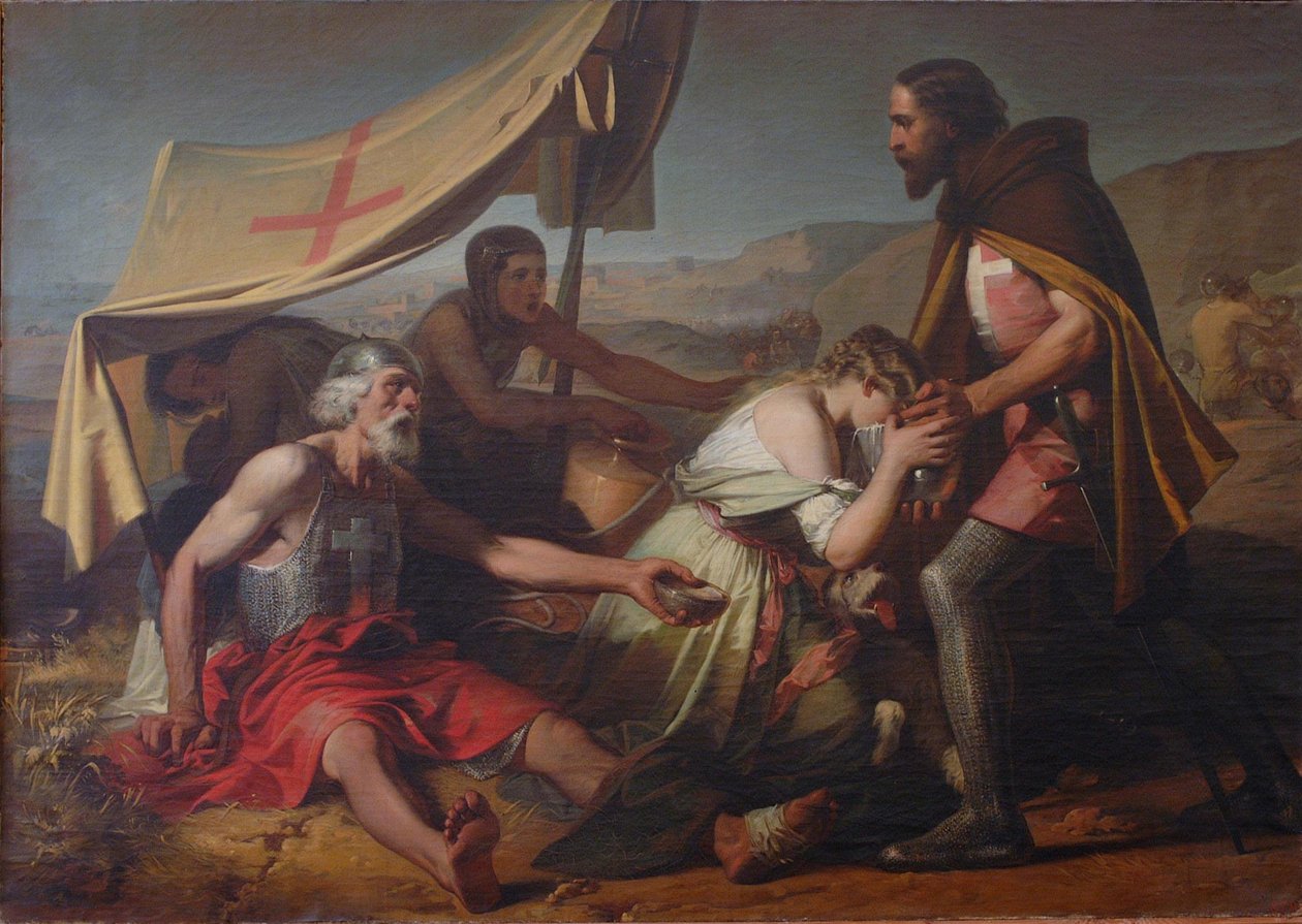 A sede sofrida pelos primeiros cruzados, 1852 de Alessandro Guardassoni
