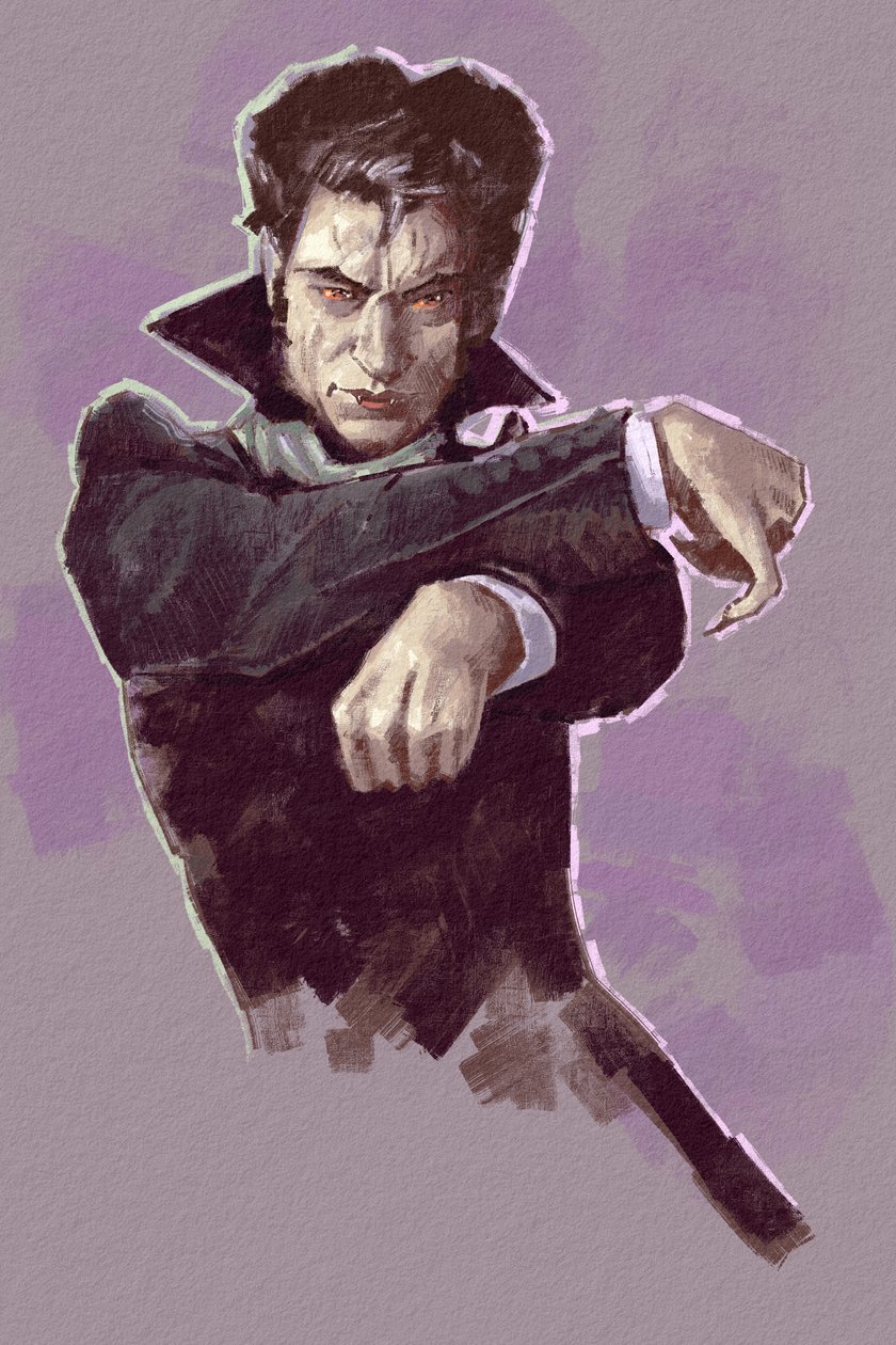 Conde Drácula (ilustração) de Alessandro Lonati