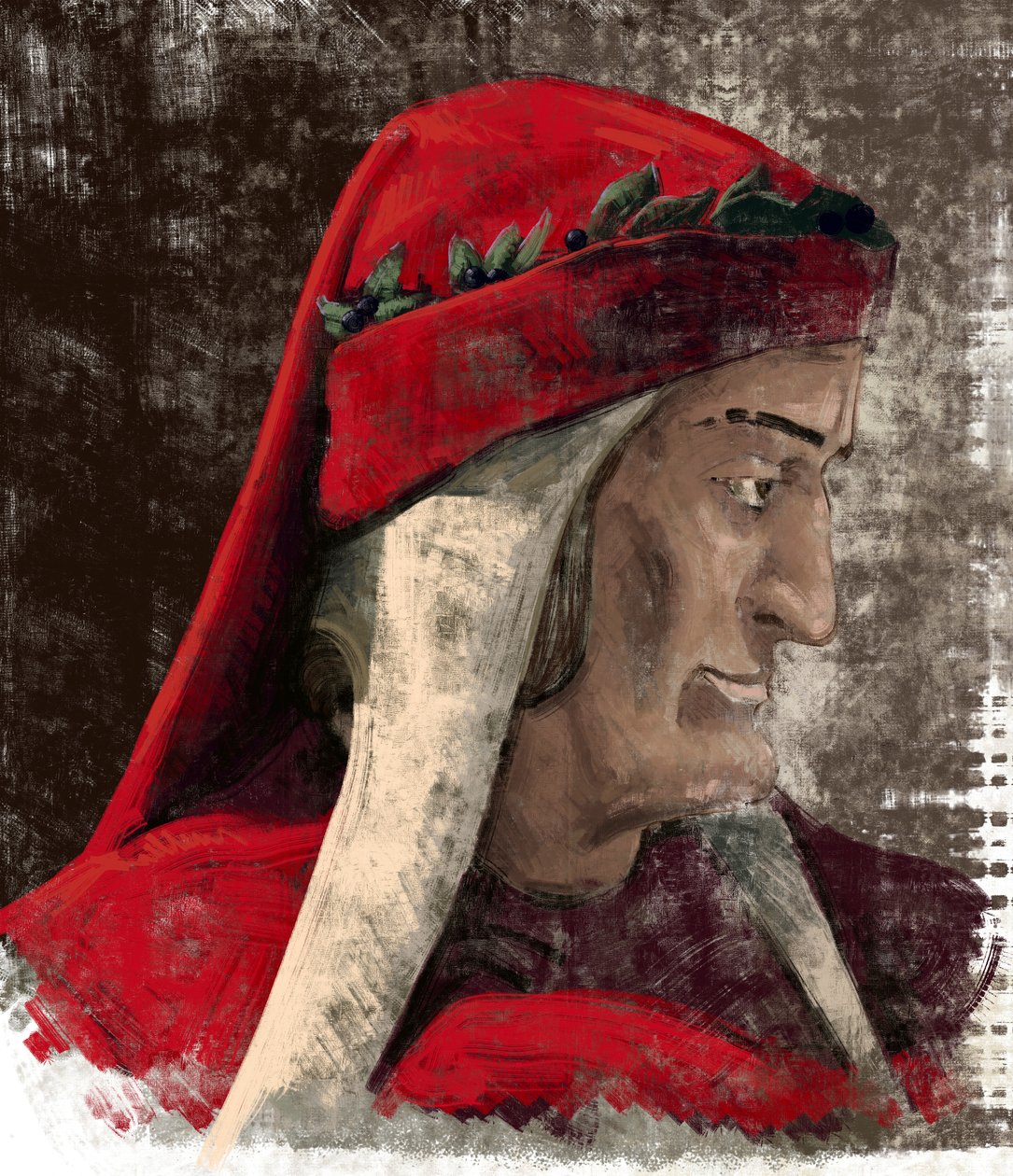Dante Alighieri (ilustração) de Alessandro Lonati