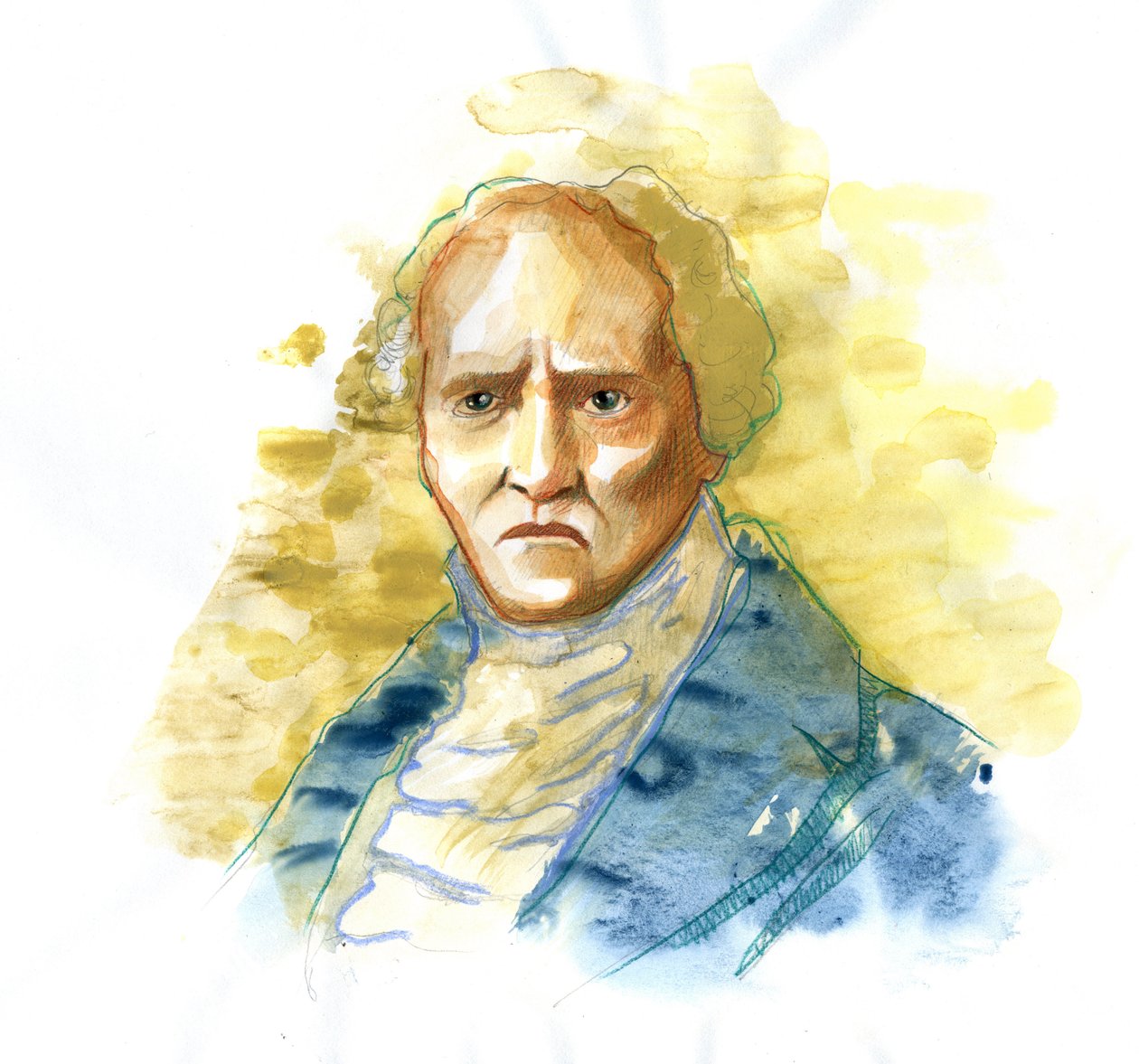 QUATRO, Charles (1772-1837). Filósofo e economista inglês - - llustração de Alessandro Lonati Â de Alessandro Lonati