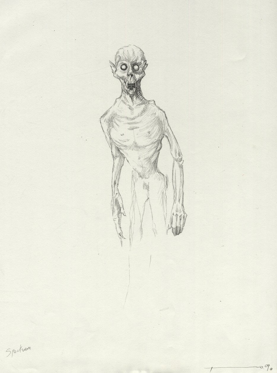 Criatura lendária: Chupacabra, desenho de vampiro sul-americano de Alessandro Lonati de Alessandro Lonati