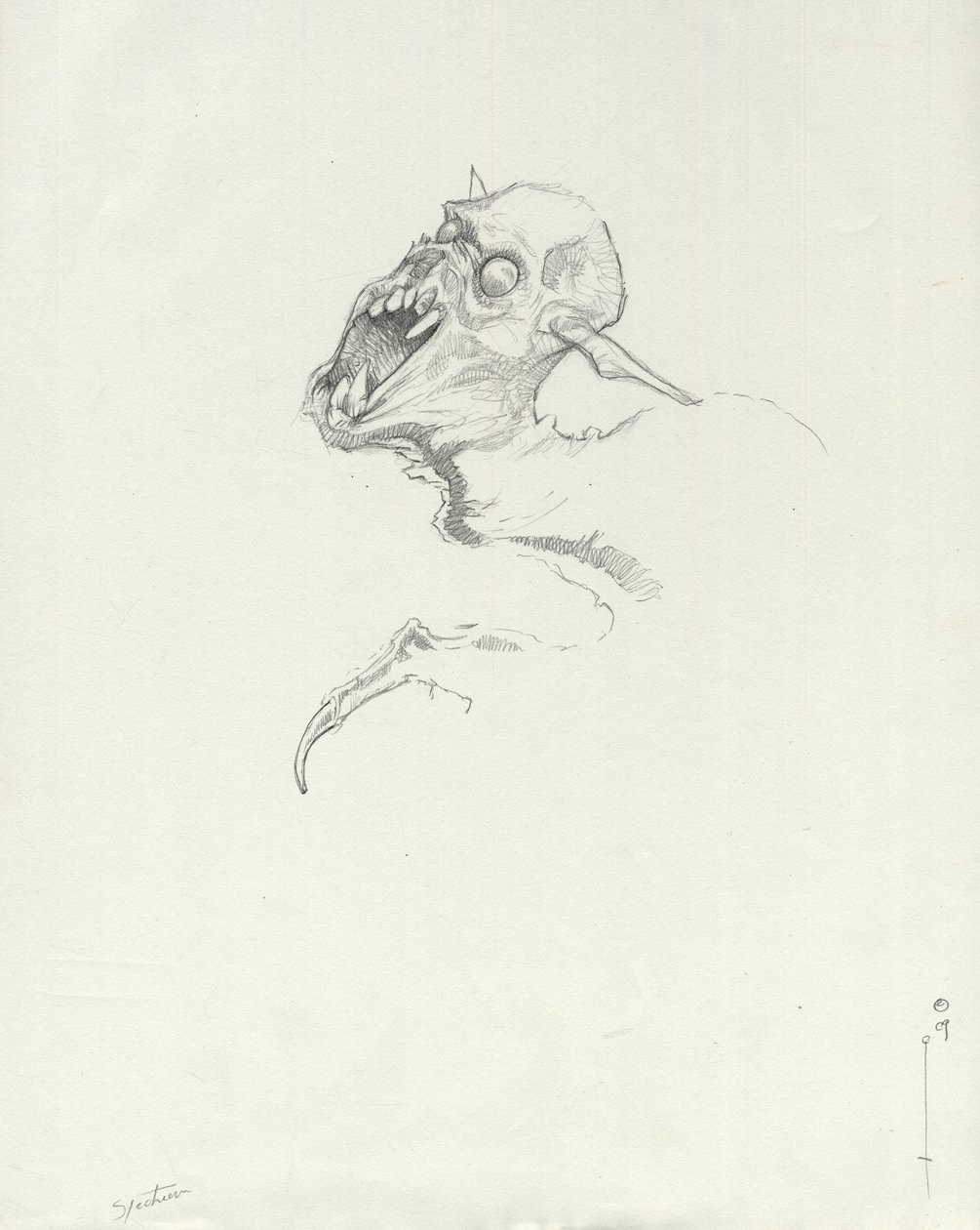 Criatura lendária: Chupacabra, desenho de vampiro sul-americano de Alessandro Lonati de Alessandro Lonati