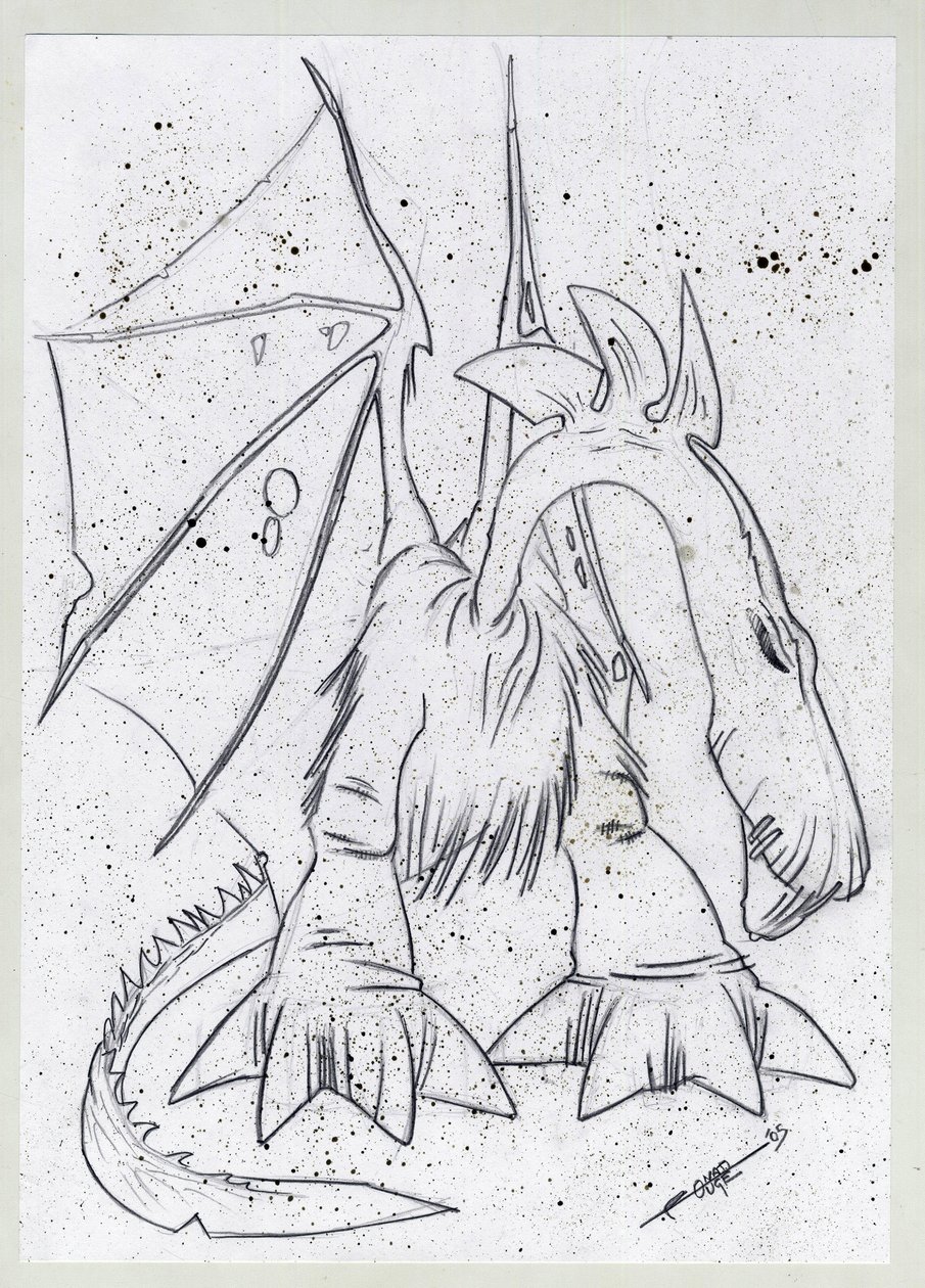 Animal lendário para ilustração de fantasia: dragão. de Alessandro Lonati
