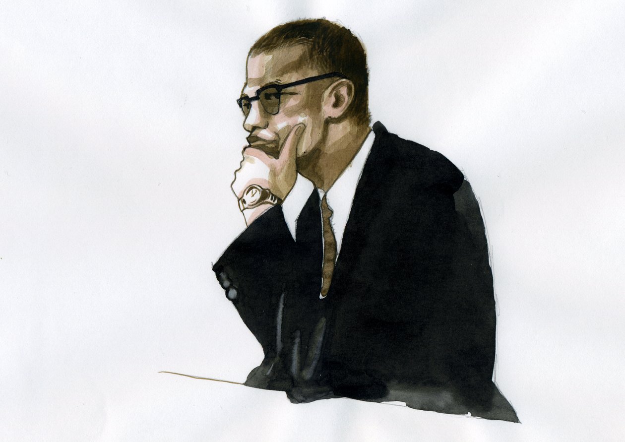 Malcolm X (1925-1965) Ativista afro-americano de Alessandro Lonati