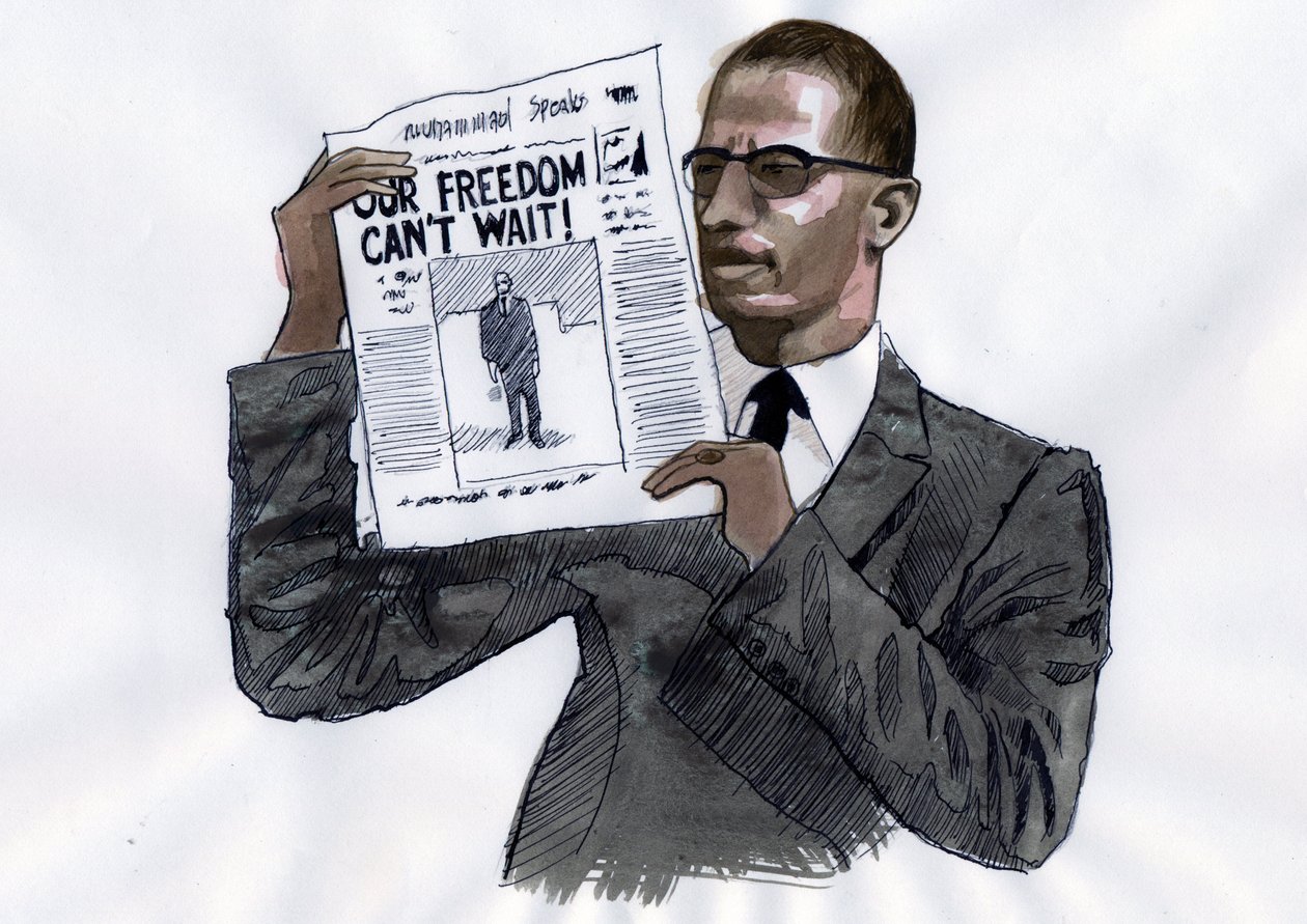 Malcolm X (1925-1965) Ativista afro-americano de Alessandro Lonati