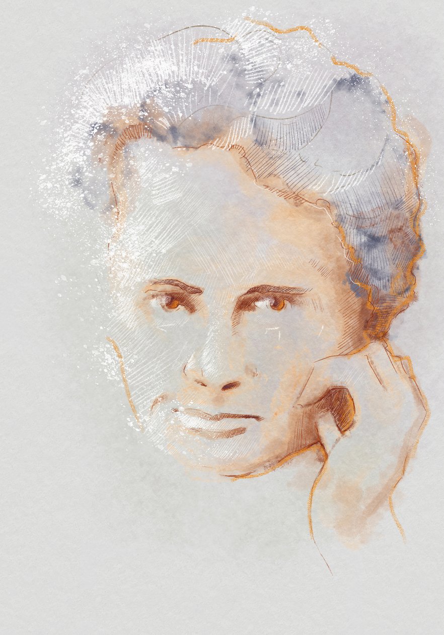 Marie Sklodowska Curie, 2023 (ilustração) de Alessandro Lonati