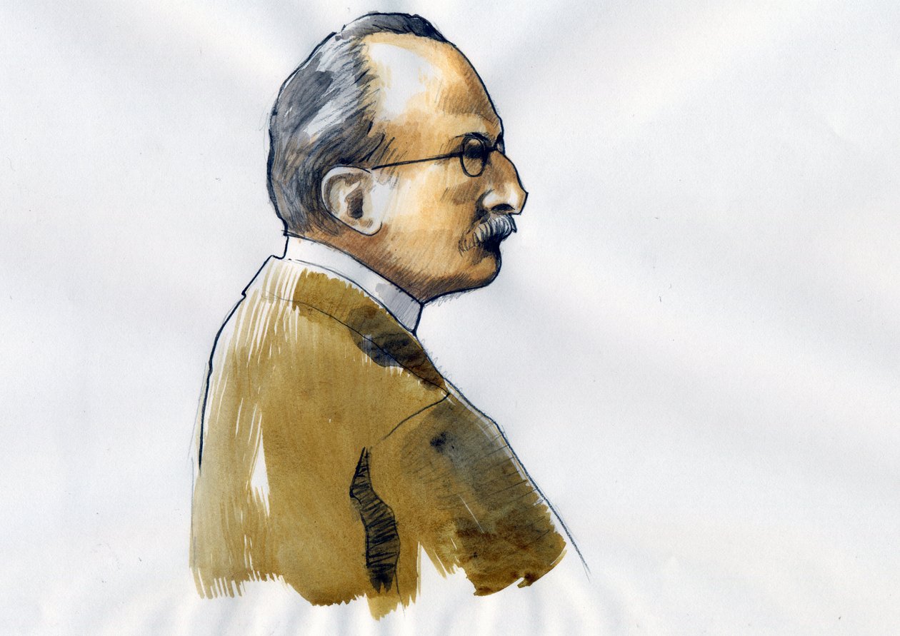 Max Planck, físico alemão (Retrato do físico alemão Max Planck (1868-1947)) de Alessandro Lonati