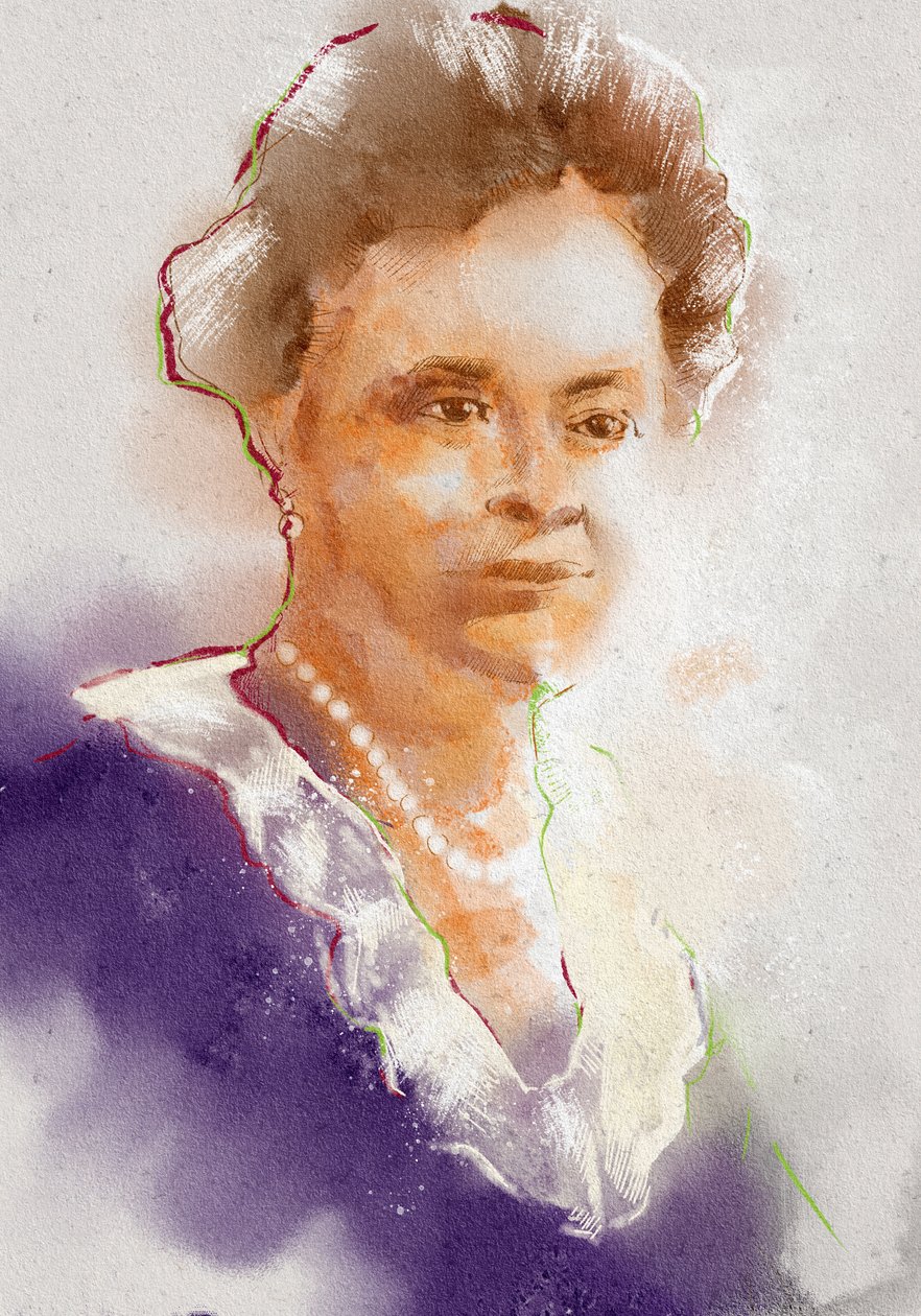 Retrato da Farmacologista Gertrudeb. Ellion, 2023 (ilustração) de Alessandro Lonati