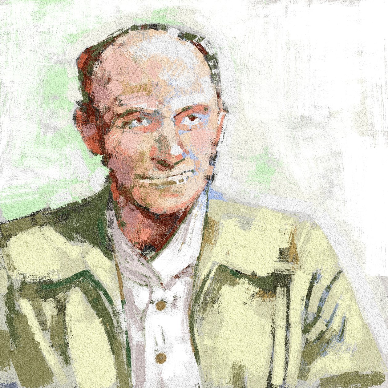 Retrato do cientista Enrico Fermi, 2023 (ilustração) de Alessandro Lonati