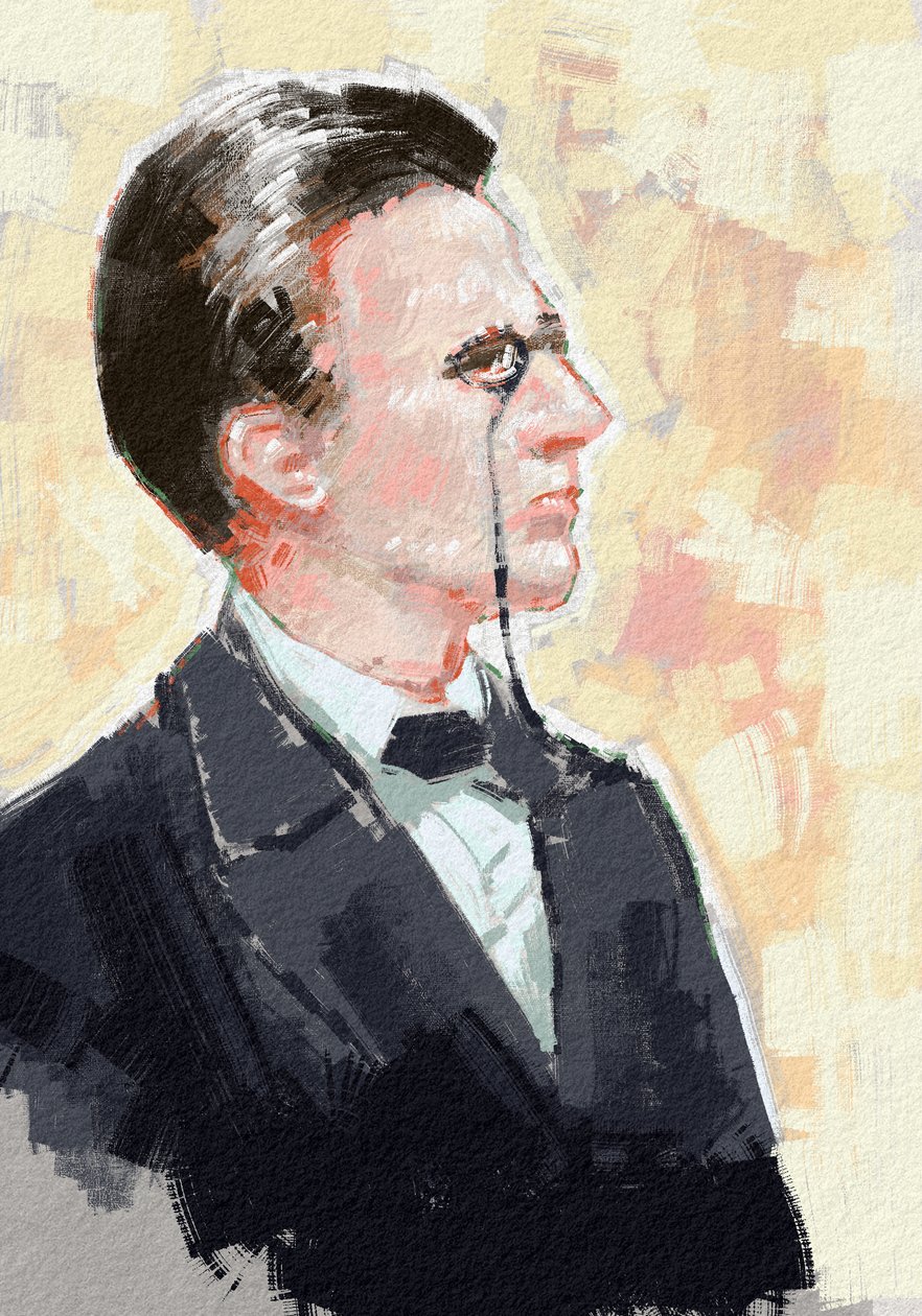 Retrato do Jovem Cientista Max Plank, 2023 (ilustração) de Alessandro Lonati