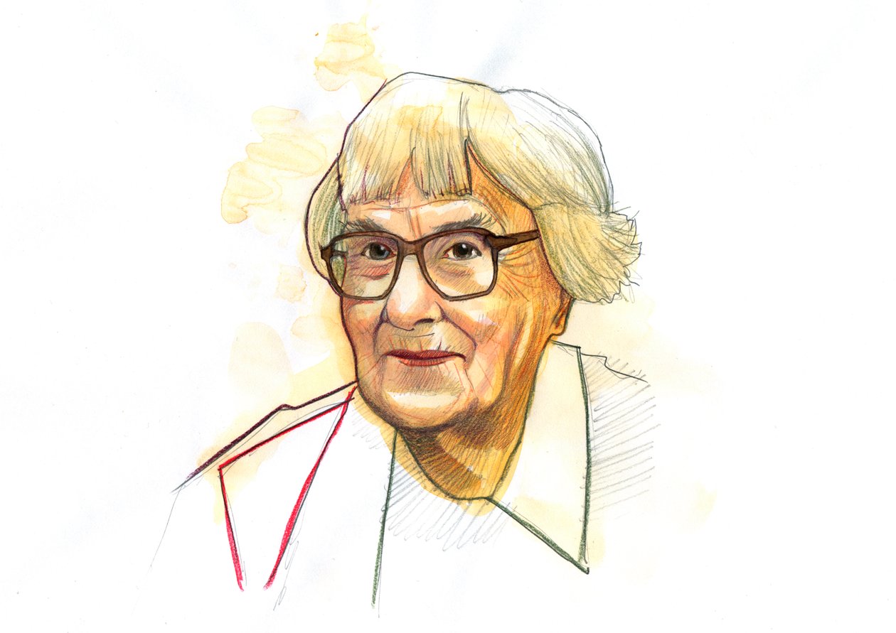Retrato do escritor americano Harper Lee (1926-2016) (Portrait of American Novelist Harper Lee) de Alessandro Lonati