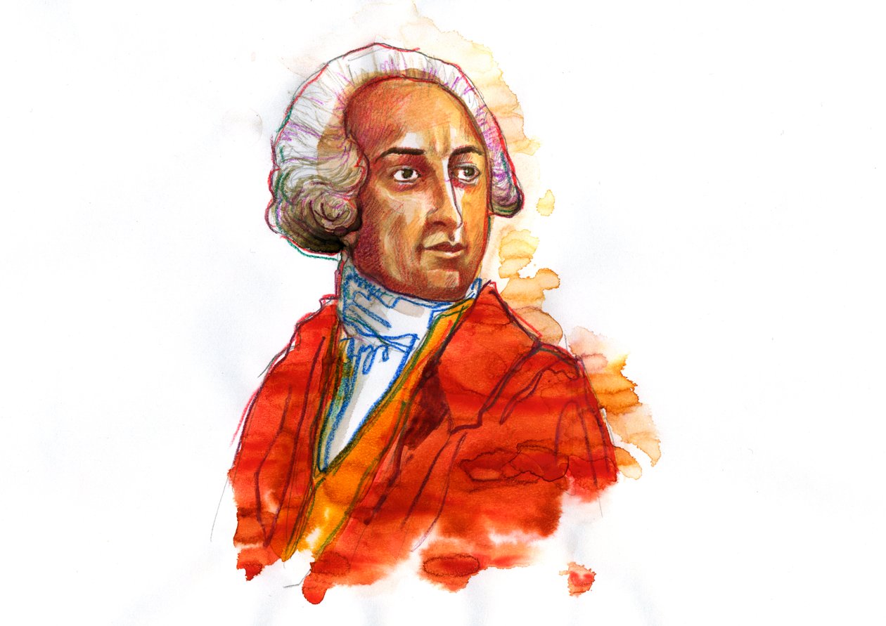 Retrato de Antoine Laurent de Lavoisier, químico francês (1743-1794) (nobre e químico francês Antoine-Laurent de Lavoisier) de Alessandro Lonati