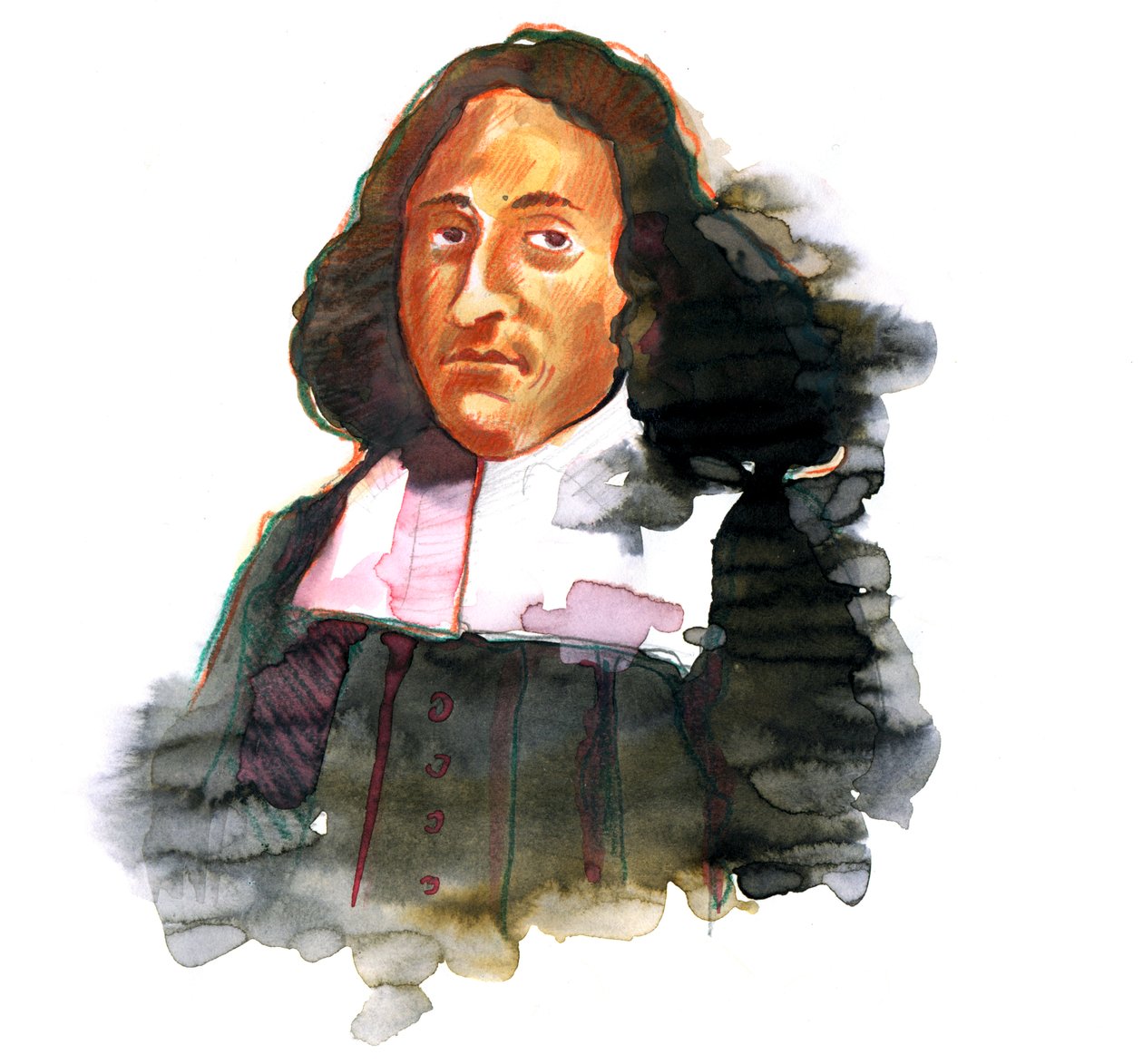 Retrato do filósofo holandês Baruch de Spinoza (1632 - 1677), também conhecido como Bento de Espinosa ou Benedictus de Spinoza ou Benoit de Spinoza (Retrato do filósofo holandês Baruch Spinoza) de Alessandro Lonati