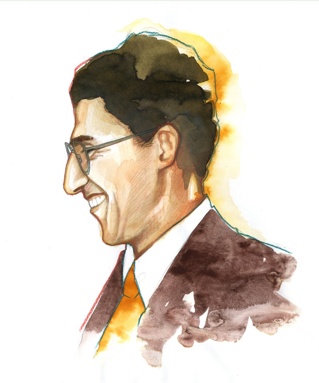 Retrato de Cesare Pavese (1908-1950) - escritor italiano - llustração de Alessandro Lonati Â de Alessandro Lonati