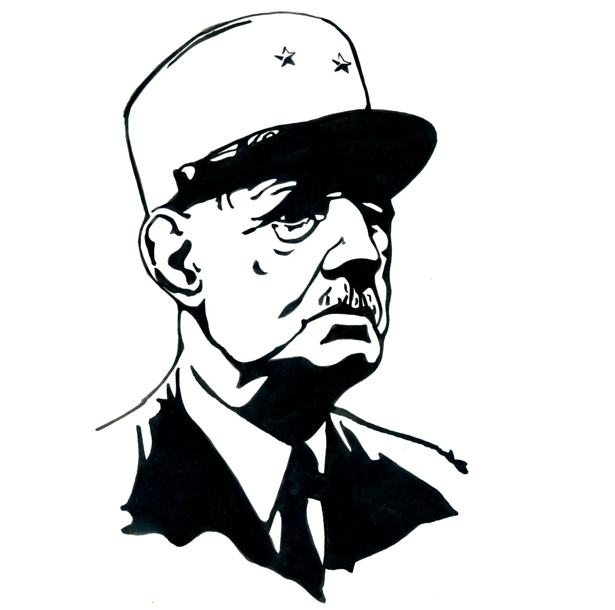 Retrato do General Charles de Gaulle (1890-1970) de Alessandro Lonati