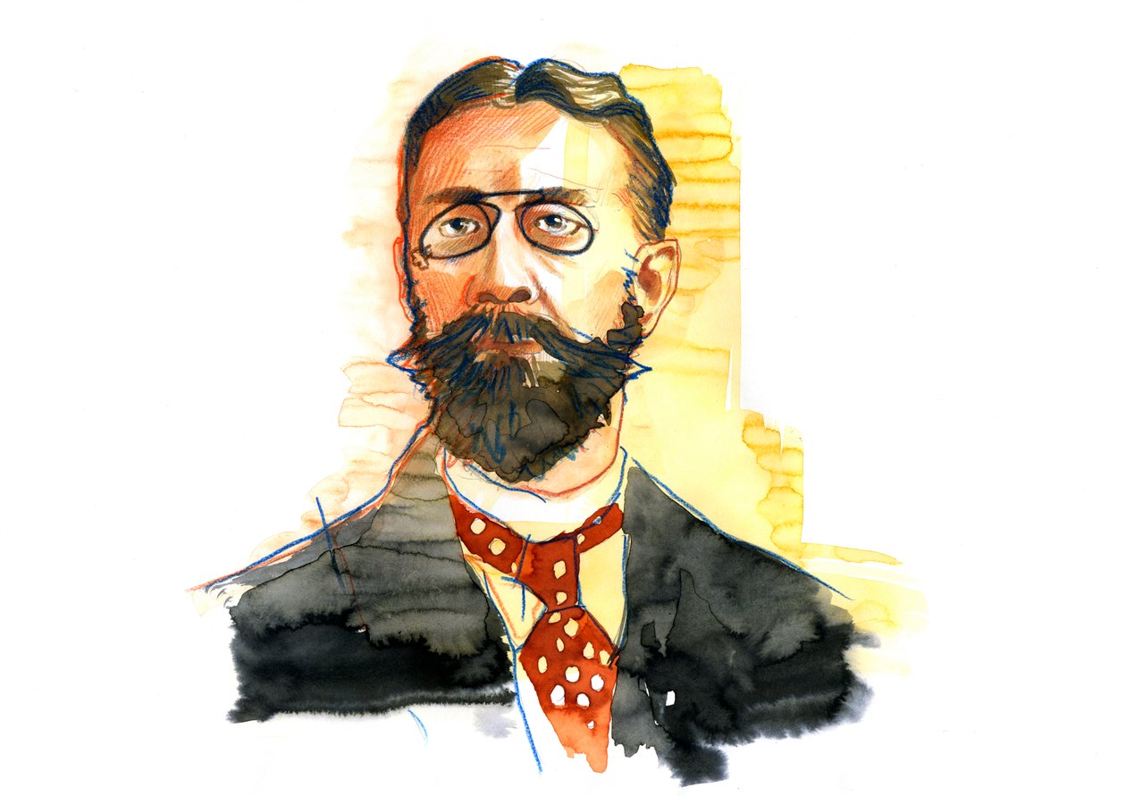 Retrato do economista e sociólogo alemão Max Weber (1864-1920) (Retrato do sociólogo, filósofo, jurista e economista político alemão Max Weber) de Alessandro Lonati