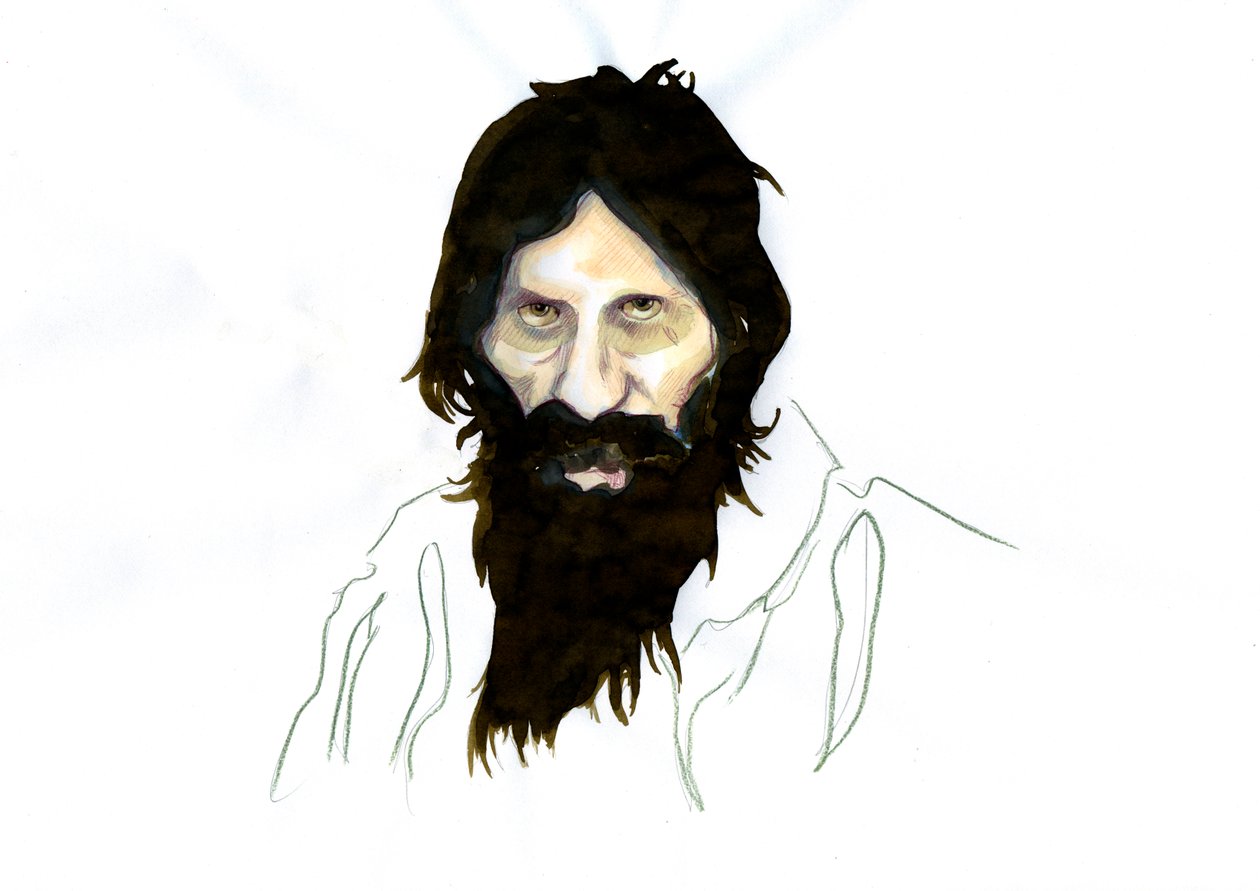Retrato de Grigori Iefimovich Rasputin (Rasputin de Alessandro Lonati