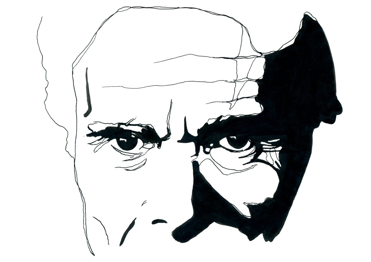 Retrato do escritor e realizador italiano Pier Paolo Pasolini (Retrato do escritor e realizador italiano Pier Paolo Pasolini) de Alessandro Lonati