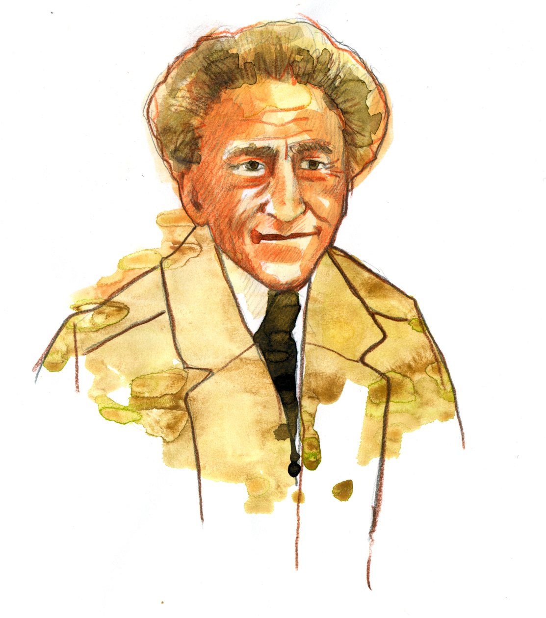 Retrato de Jean Cocteau (1889-1963) poeta et realisateur francais (Retrato de Jean Cocteau escritor, designer, dramaturgo, artista e cineasta francês) de Alessandro Lonati