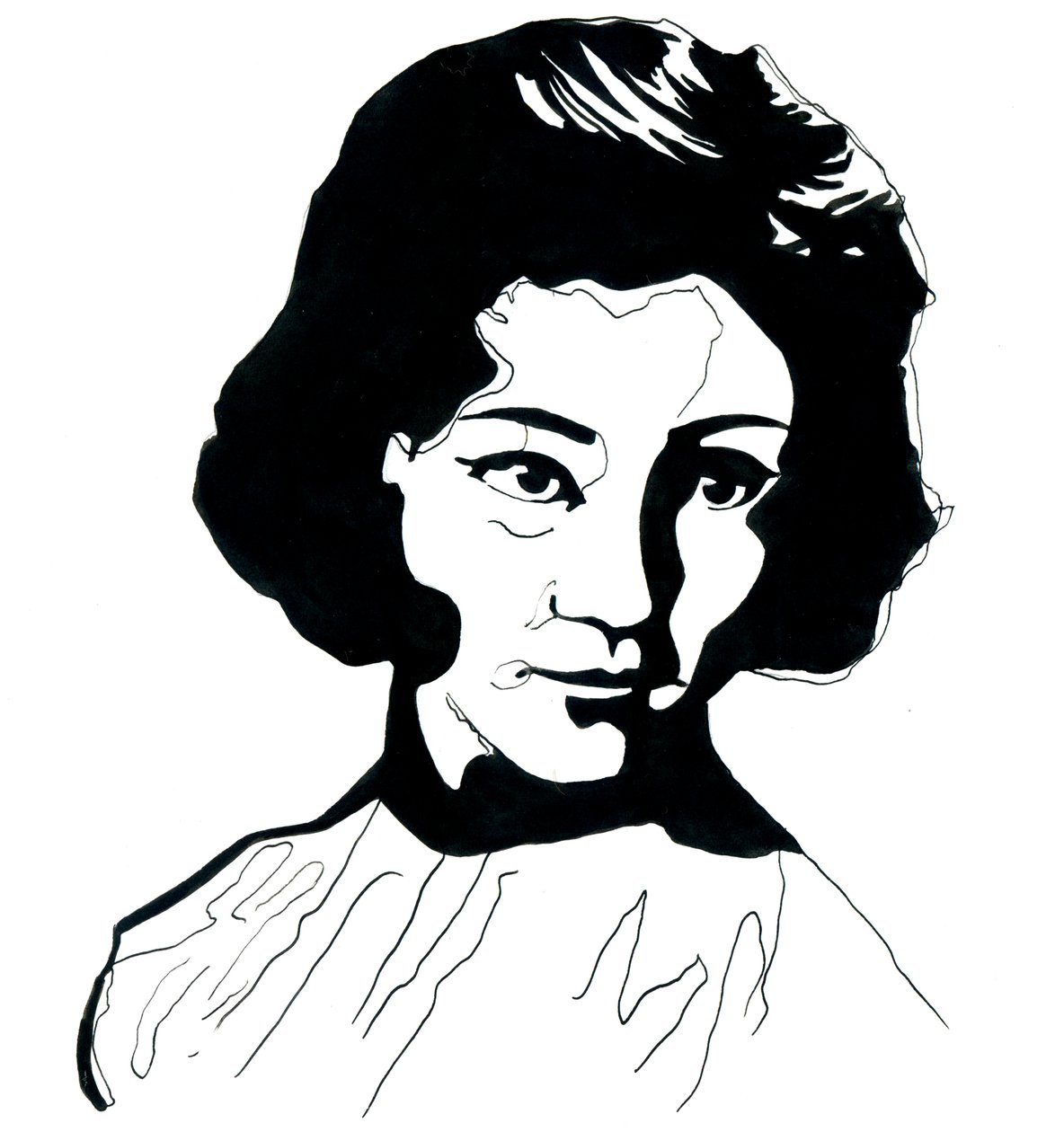 Retrato de Jiang Qing (1914-1991) Mulher de Mao Tse Tung (Retrato de Jiang Qing como Madame Mao) de Alessandro Lonati