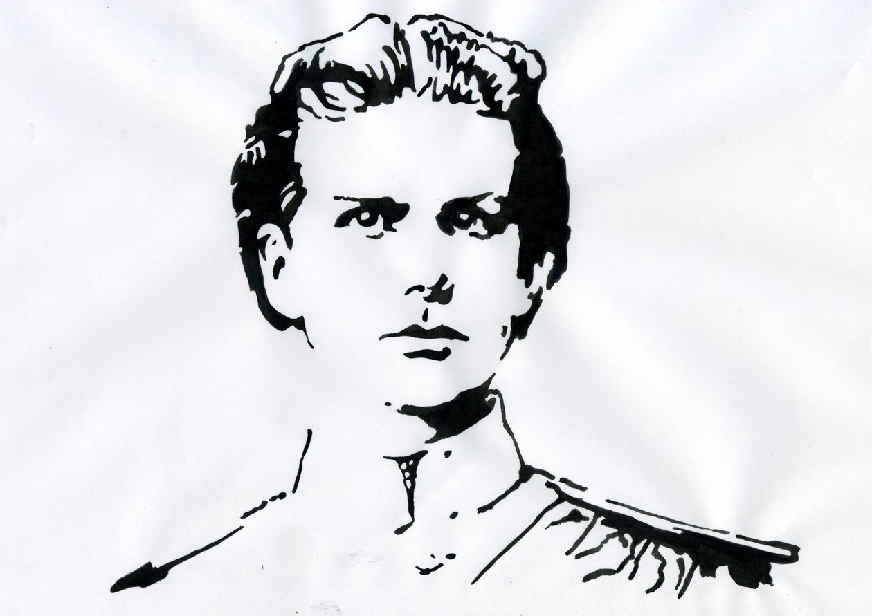 Retrato de Louis II de Baviere (Ludwig Otto Friedrich Wilhelm von Wittelsbach de Alessandro Lonati
