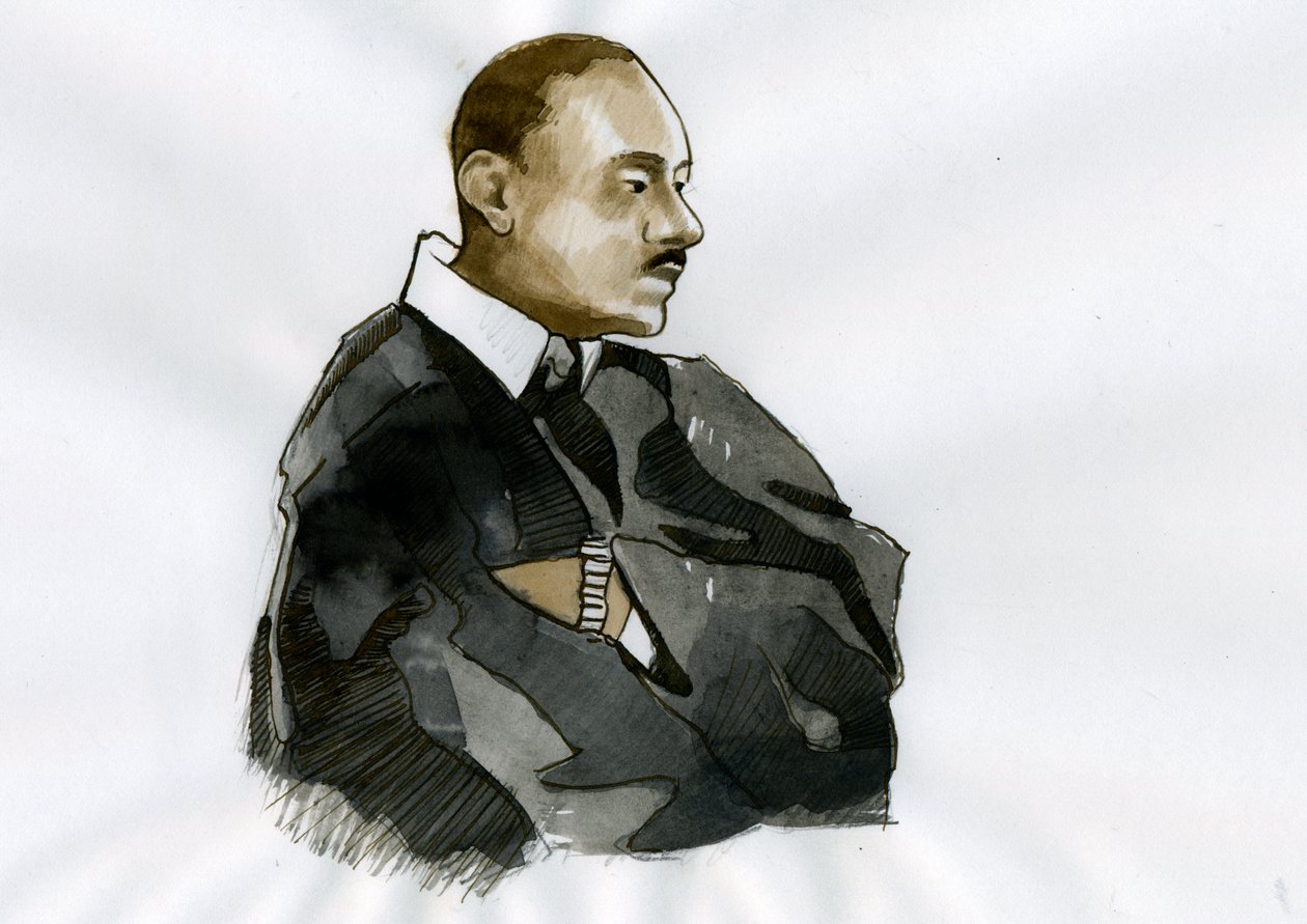 Retrato do Pastor Martin Luther King (1929-1968) Ilustração de Alessandro Lonati